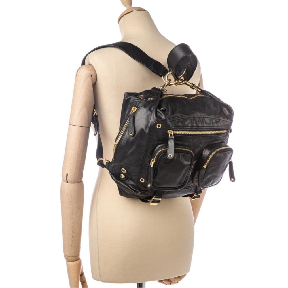 GUCCI!! 🖤 Black Leather Darwin Convertible 💼